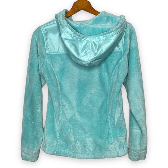 The North Face women's frosty blue Oso hoodie faux fur fleece zip up jacket XS - Picture 2 of 13
